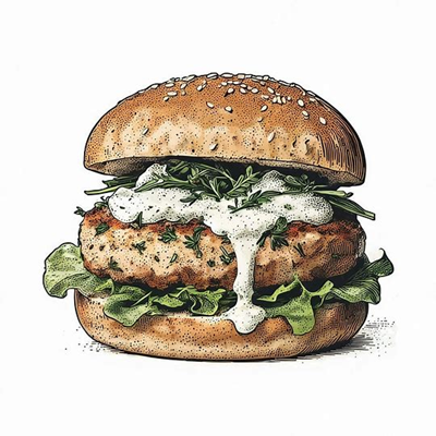 برگر بوقلمون