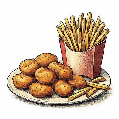 ناگت مرغ ۱۲ تکه