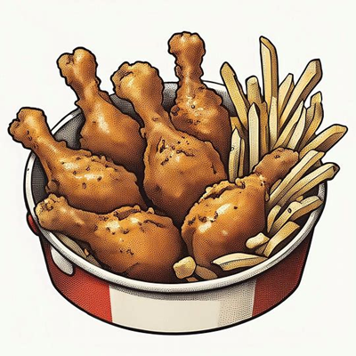 مرغ سوخاری ۹ تکه (خانوادگی)