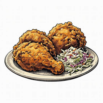 مرغ سوخاری کلاسیک (۳ تکه)