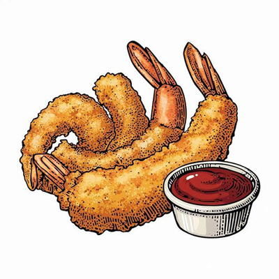 میگو سوخاری (۸ تکه)