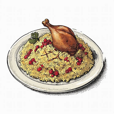 زرشک پلو با مرغ