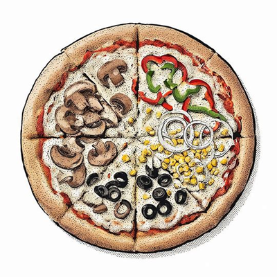 پیتزا سبزیجات